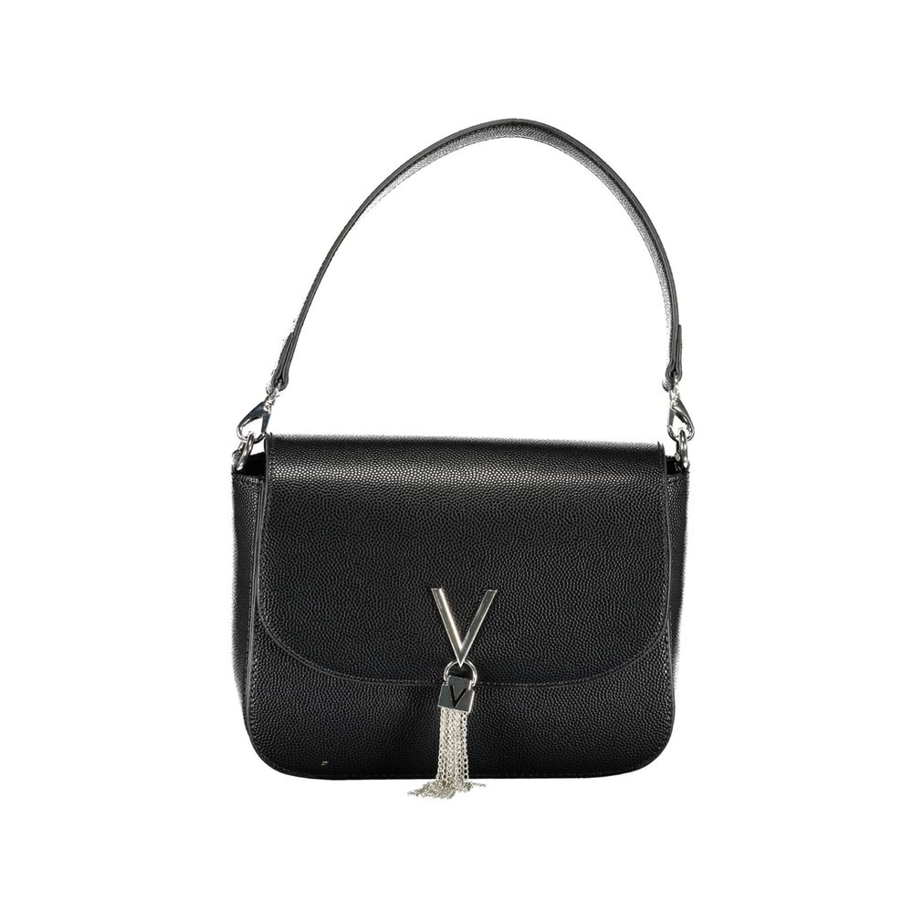 Black Polyurethane Women Handbag