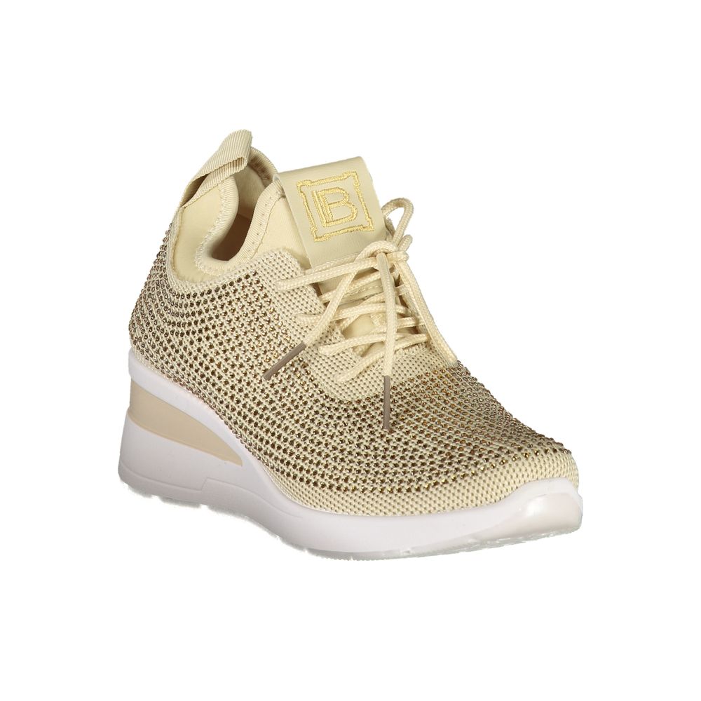 Beige Polyester Women Sneaker