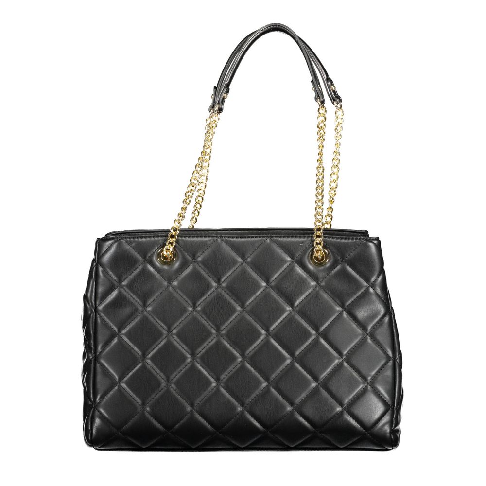 Black Polyethylene Women Handbag