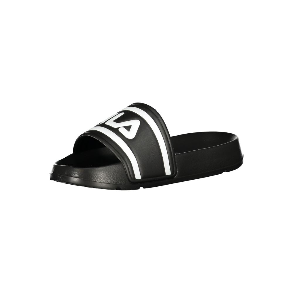 Black Polyurethane Women Slipper