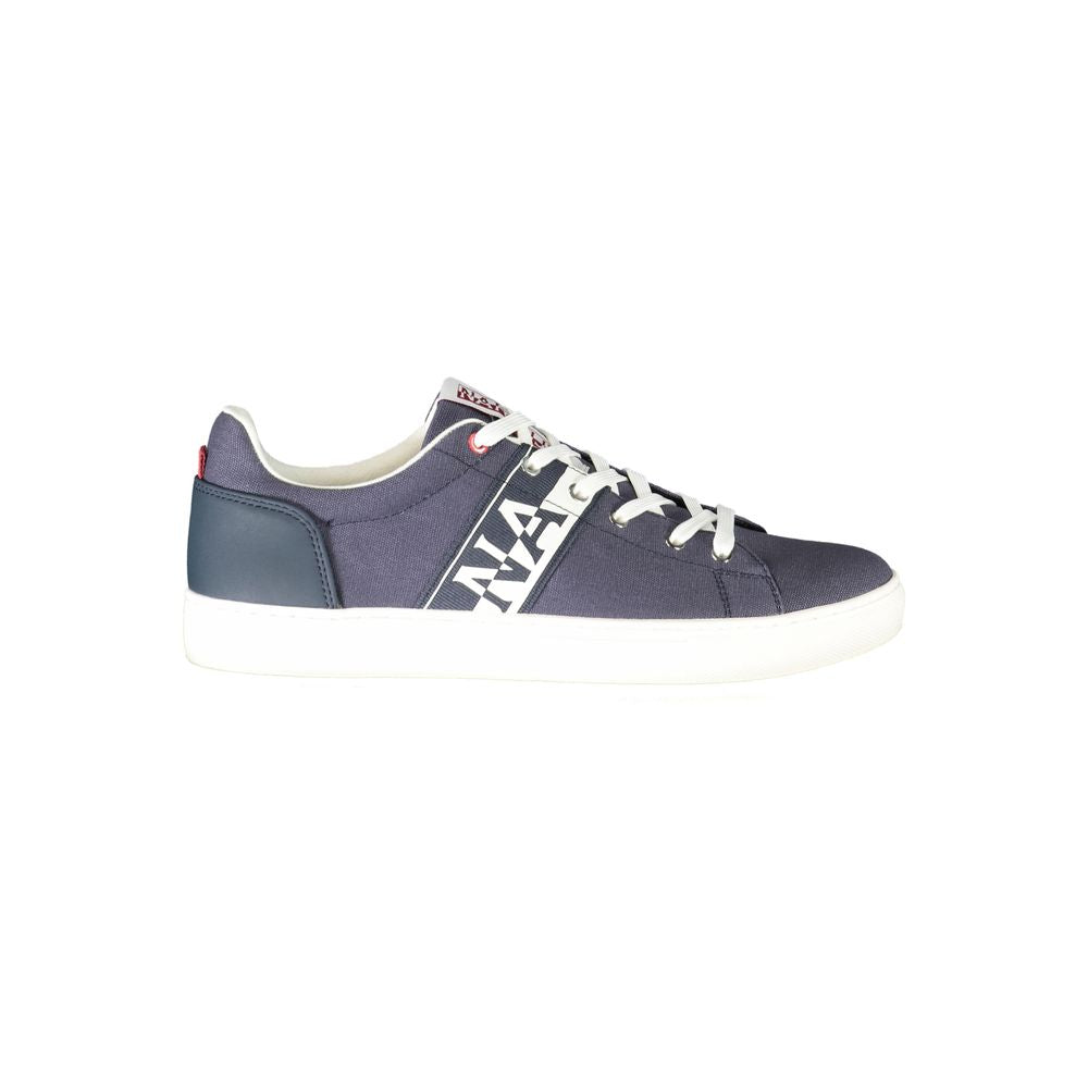 Blue Polyester Men Sneaker