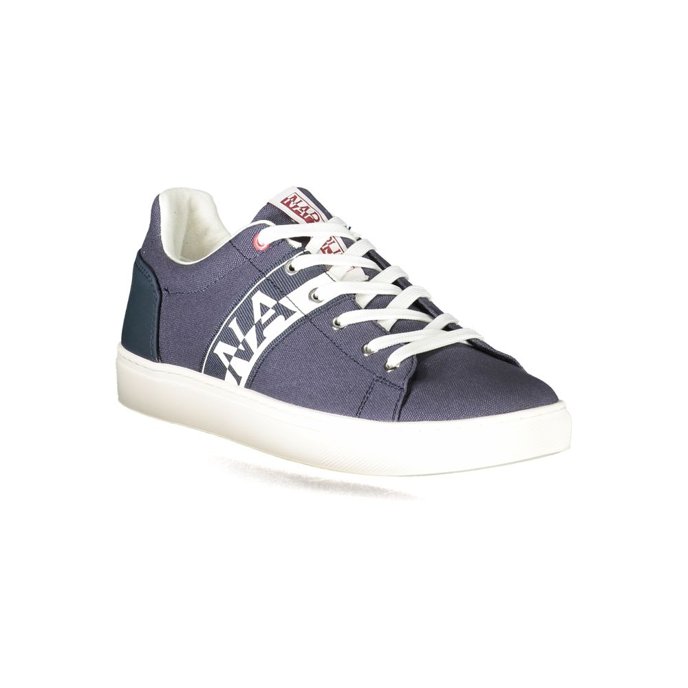 Blue Polyester Men Sneaker