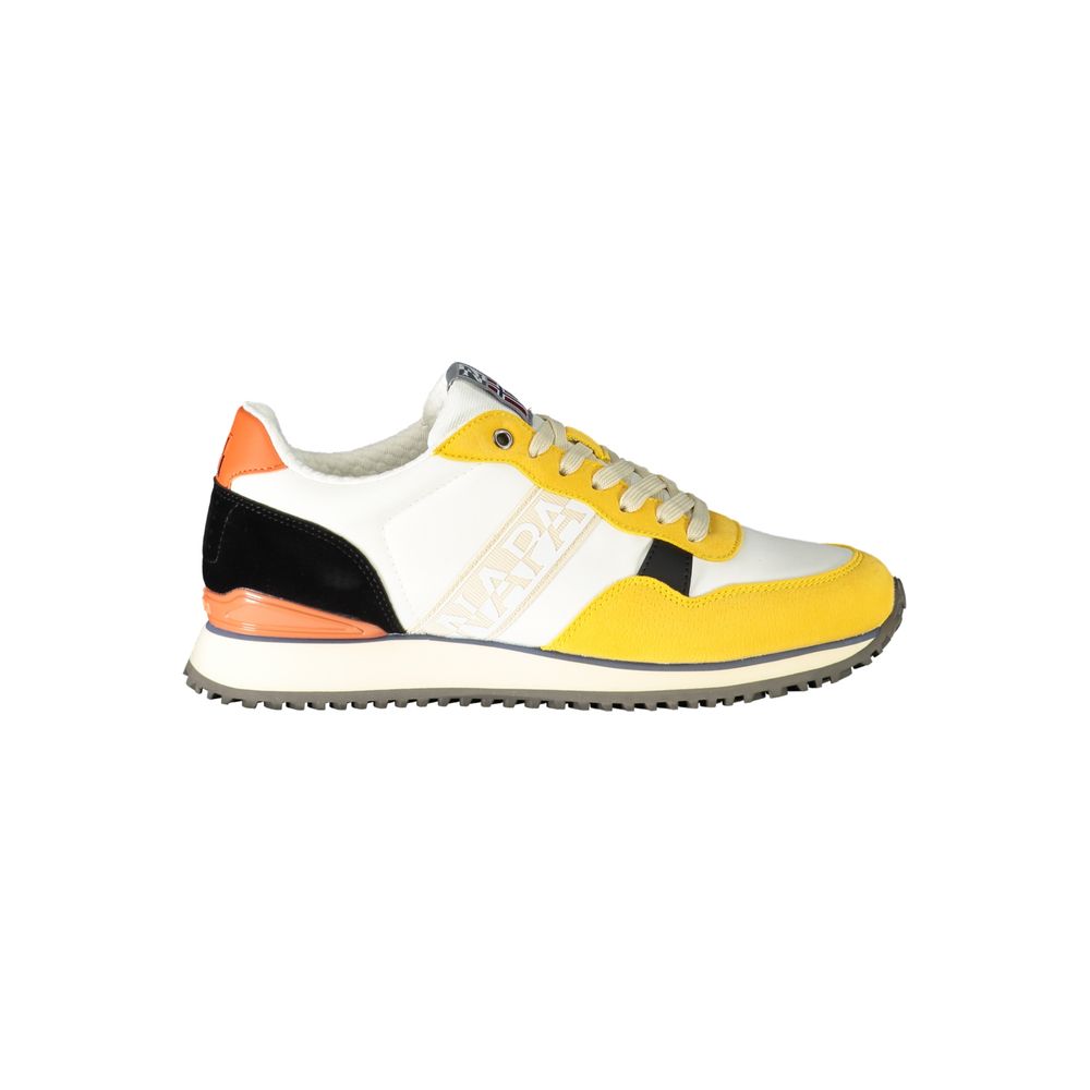 Yellow Polyurethane Men Sneaker