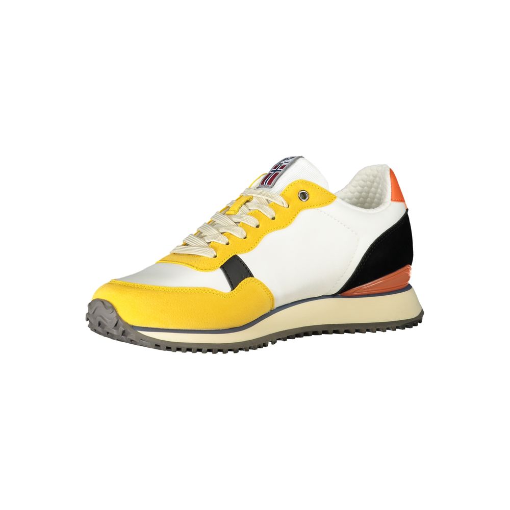 Yellow Polyurethane Men Sneaker