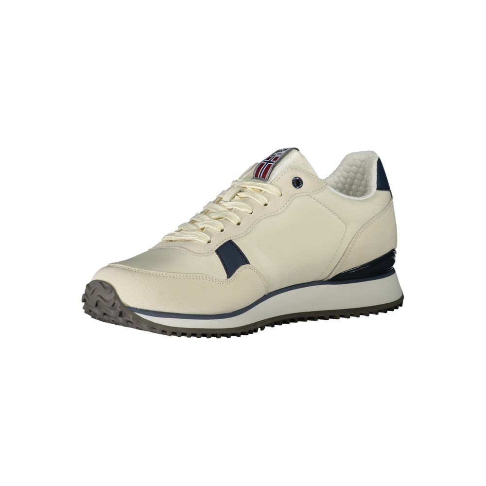 White Polyurethane Men Sneaker