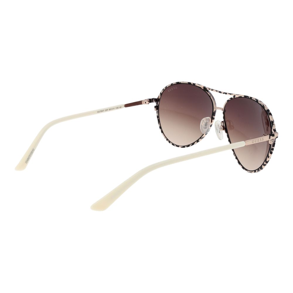 Cream Metal Sunglasses