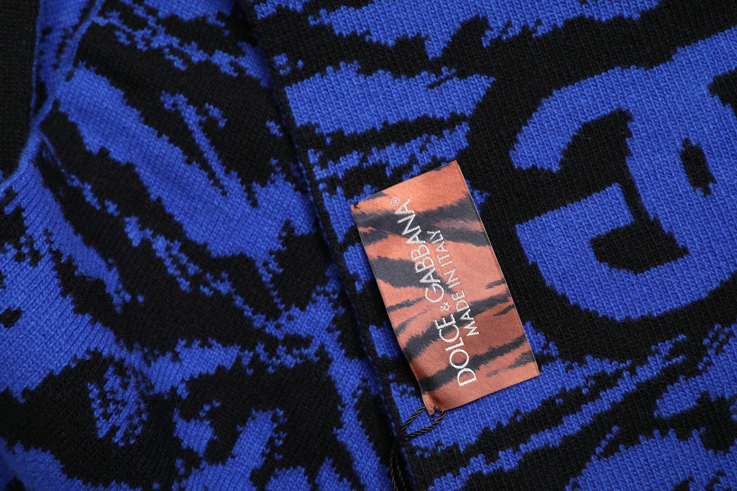 Blue Black Logo Neck Warmer Wrap Shawl Scarf