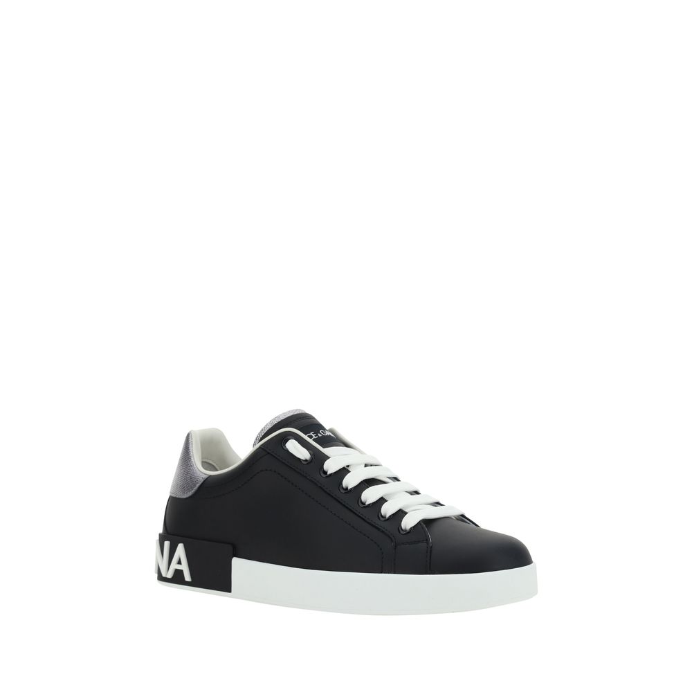 Black Calf Leather Bos Taurus Low Top Sneakers