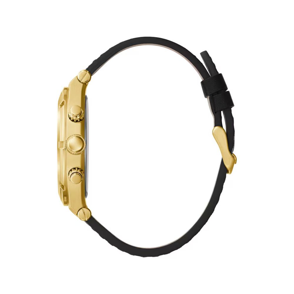 Černé kožené hodinky