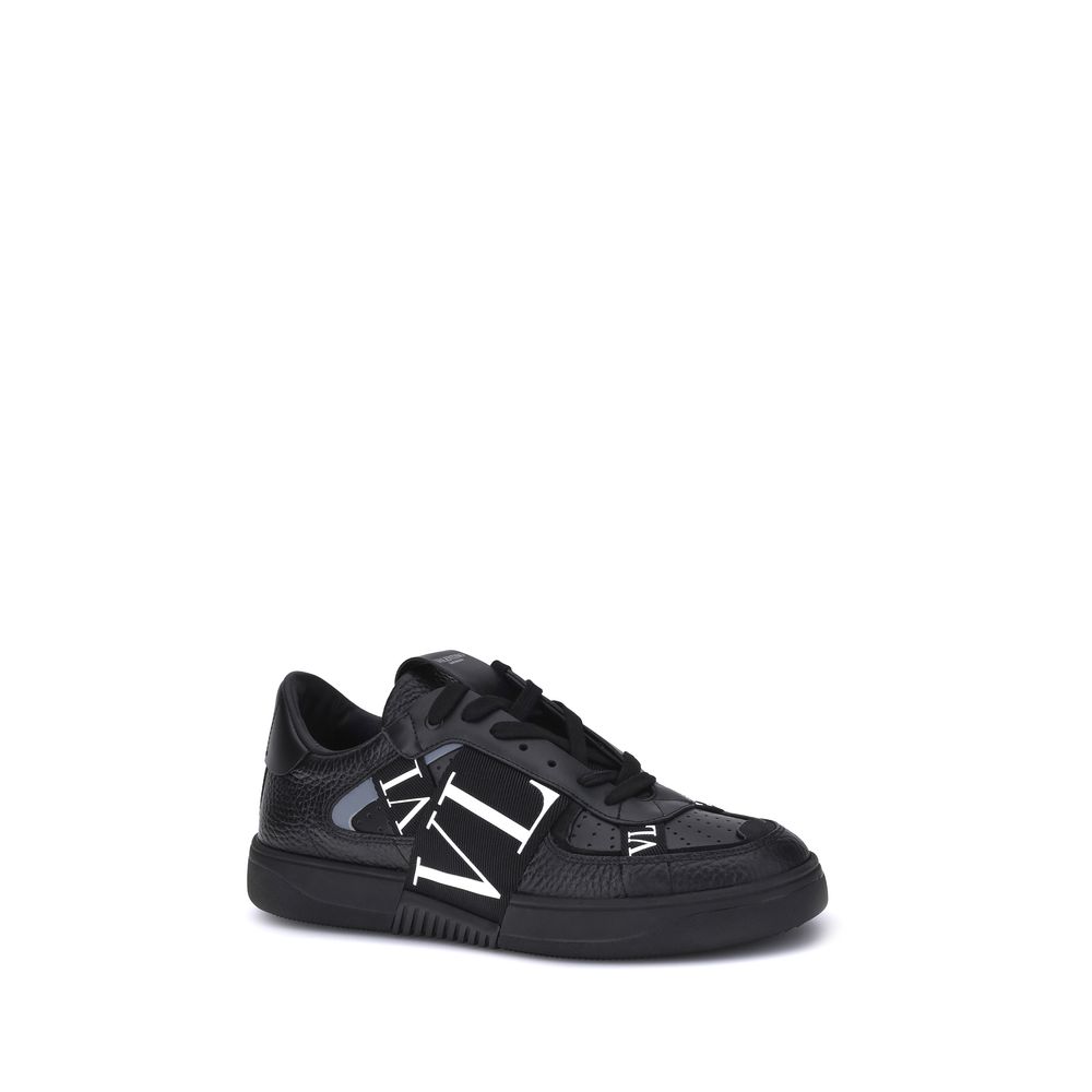 Black Rubber Low Top Sneakers