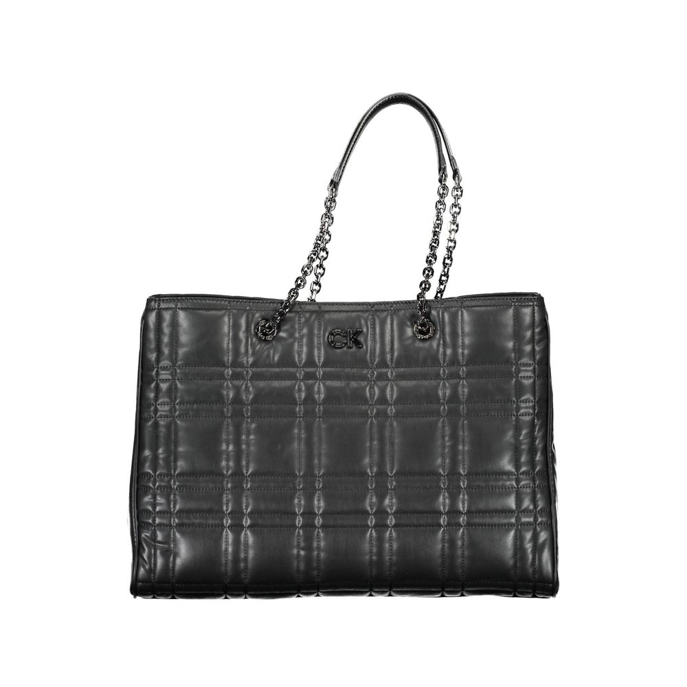 Black Polyester Handbag