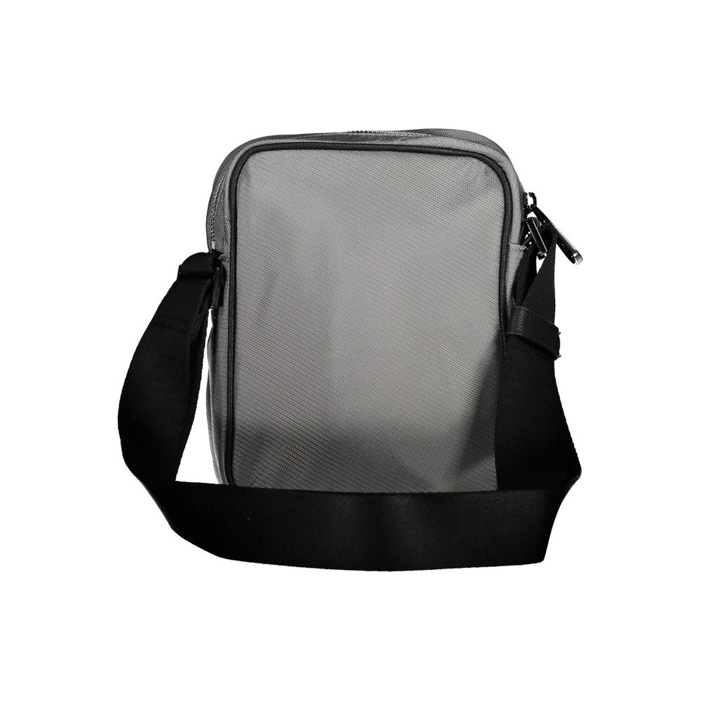 Gray Polyester Shoulder Bag