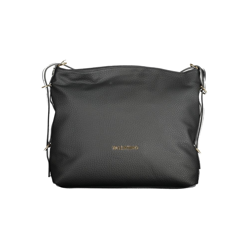 Black Polyurethane Women Handbag