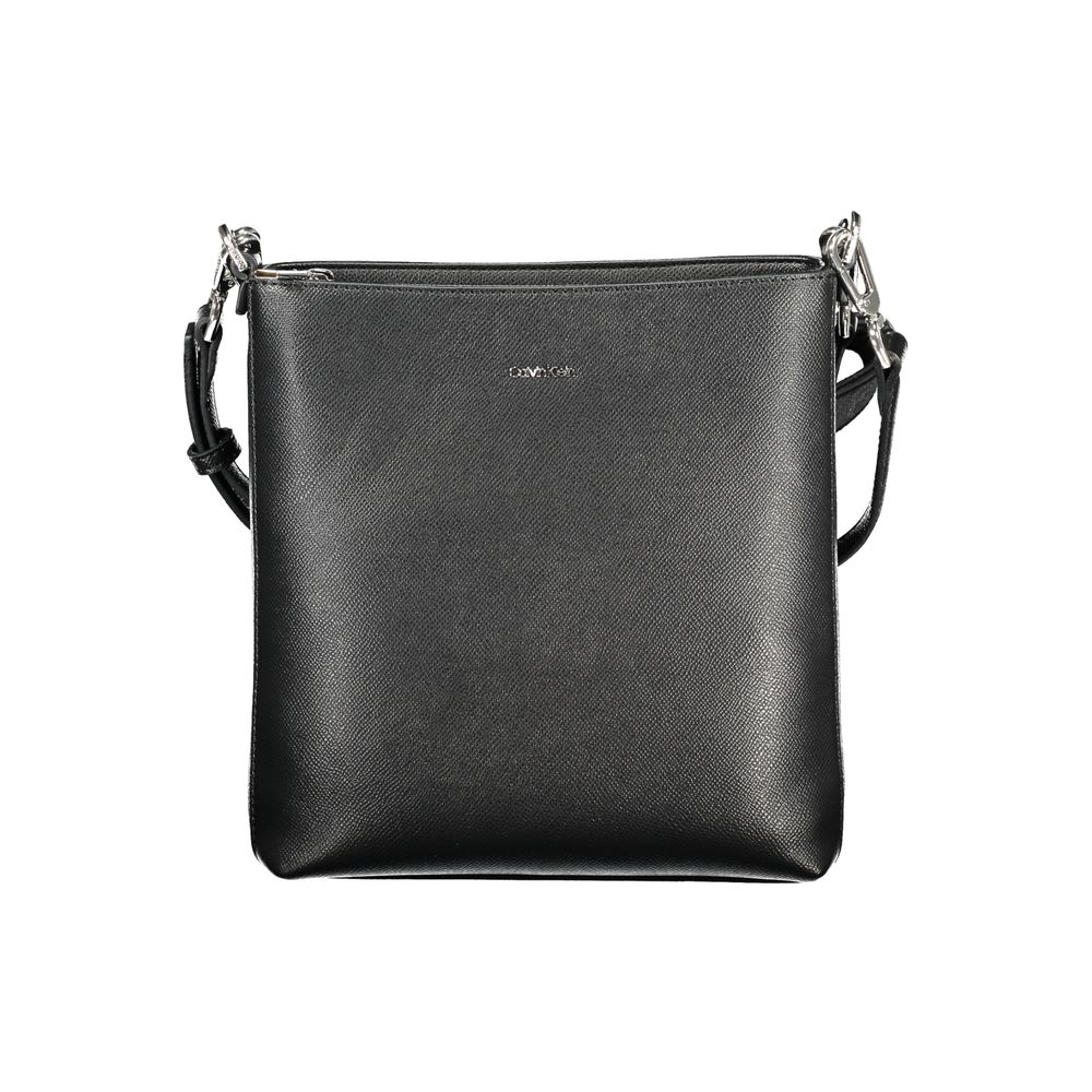 Black Polyester Woman Shoulder Bag