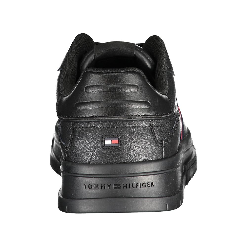 Black Leather Men's Sneaker