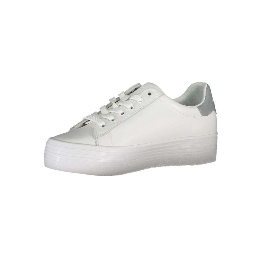 White Polyester Sneaker