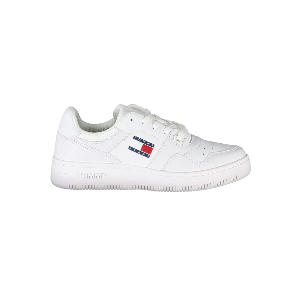 White Polyester Sneaker