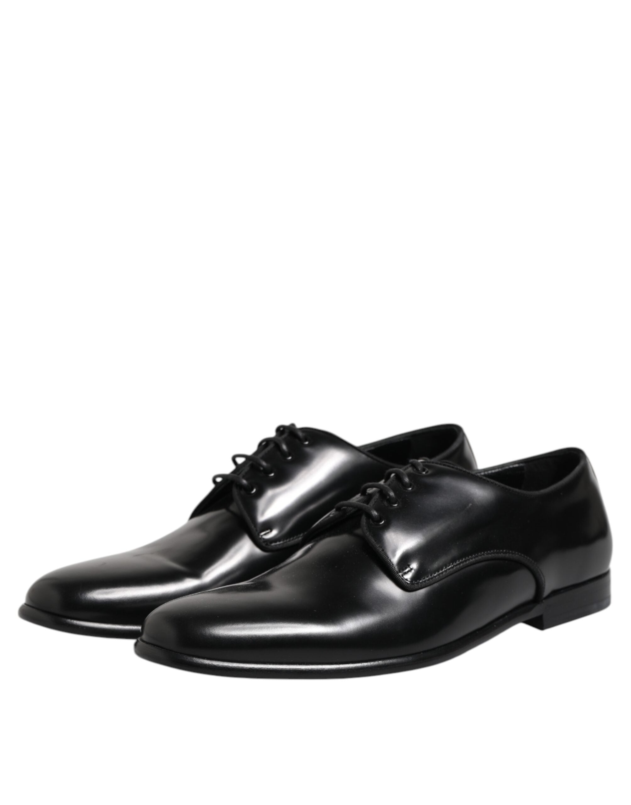 Black Leather Lace Up Derby Men Dress Shoes