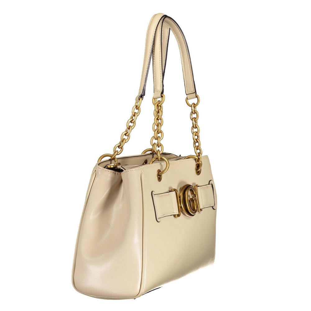 Beige Polyethylene Handbag