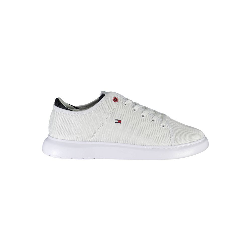 White Polyester Men Sneaker