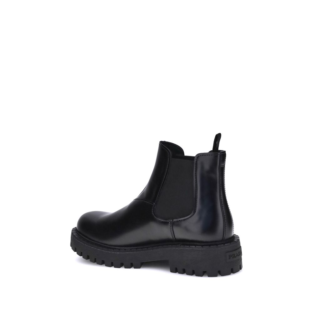 Black Calf Leather Bos Taurus Chelsea Boots