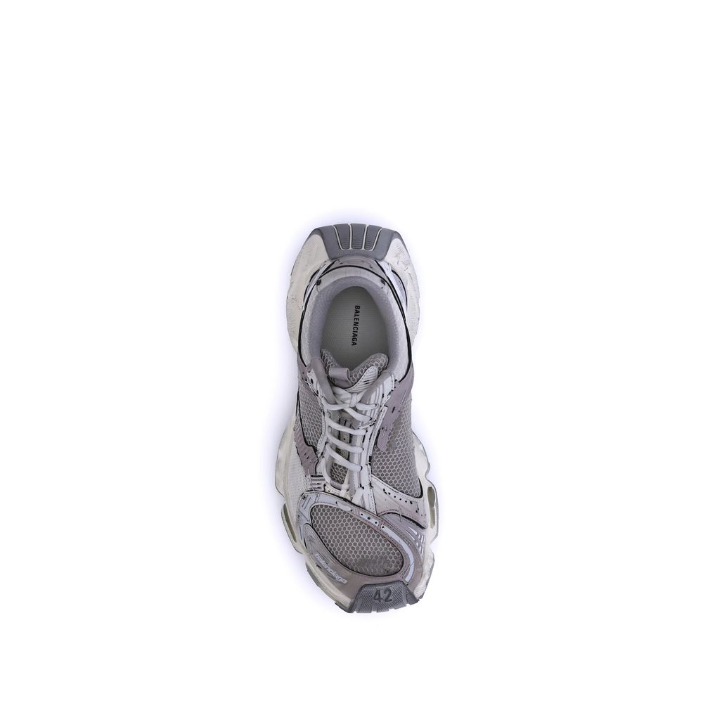 Gray Polyethylene Athletic Sneakers