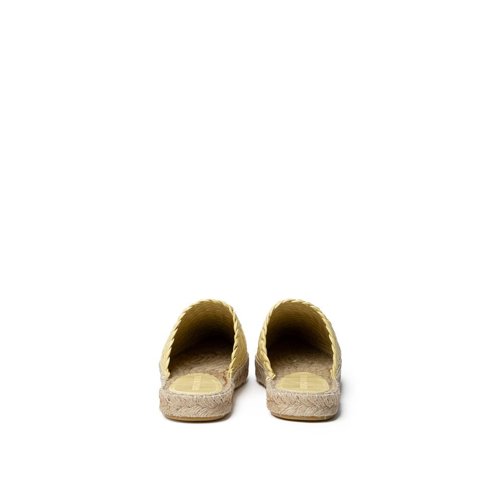 Žluté kožené espadrilky