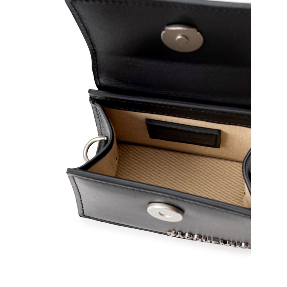 Černá kožená kabelka