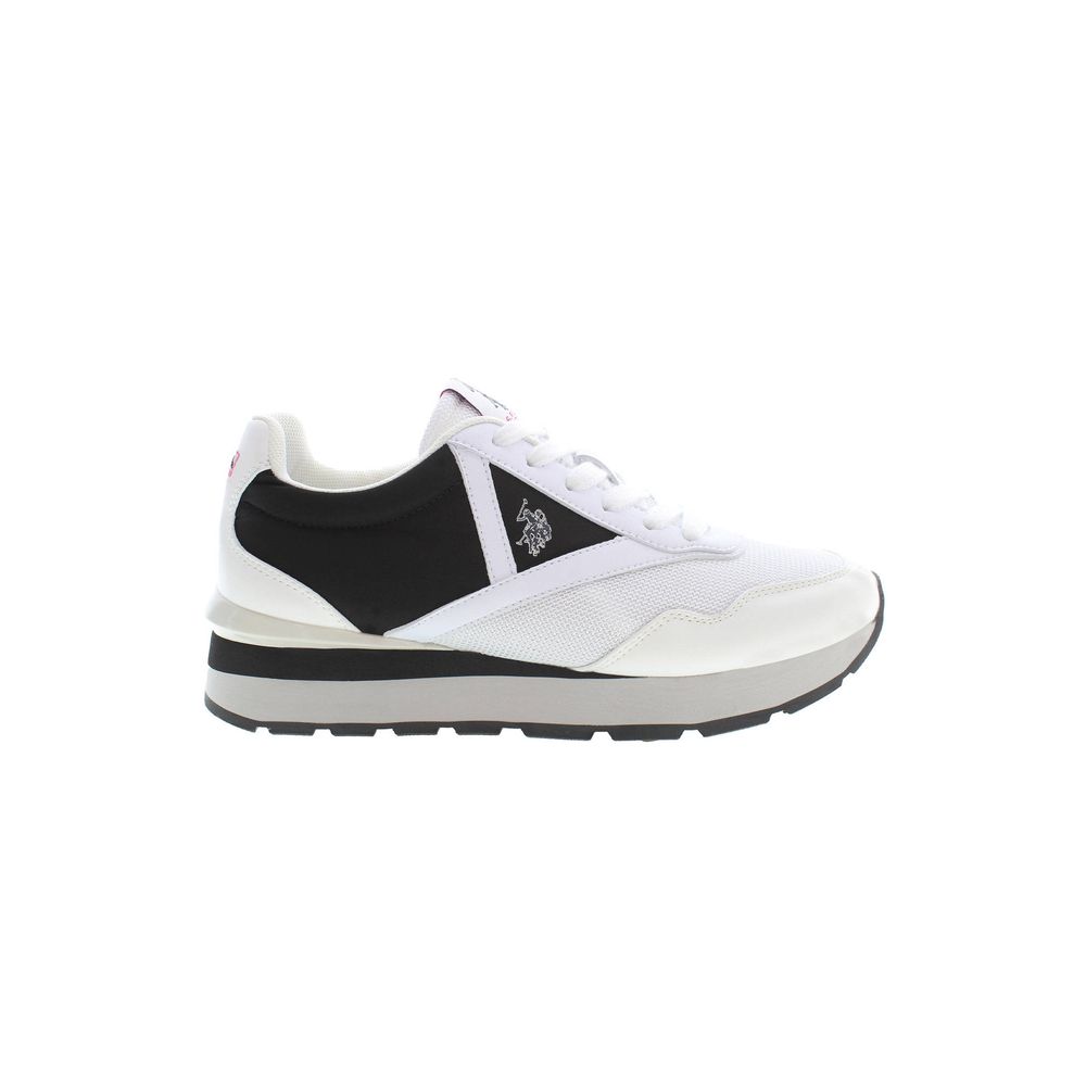 White Polyester Sneaker
