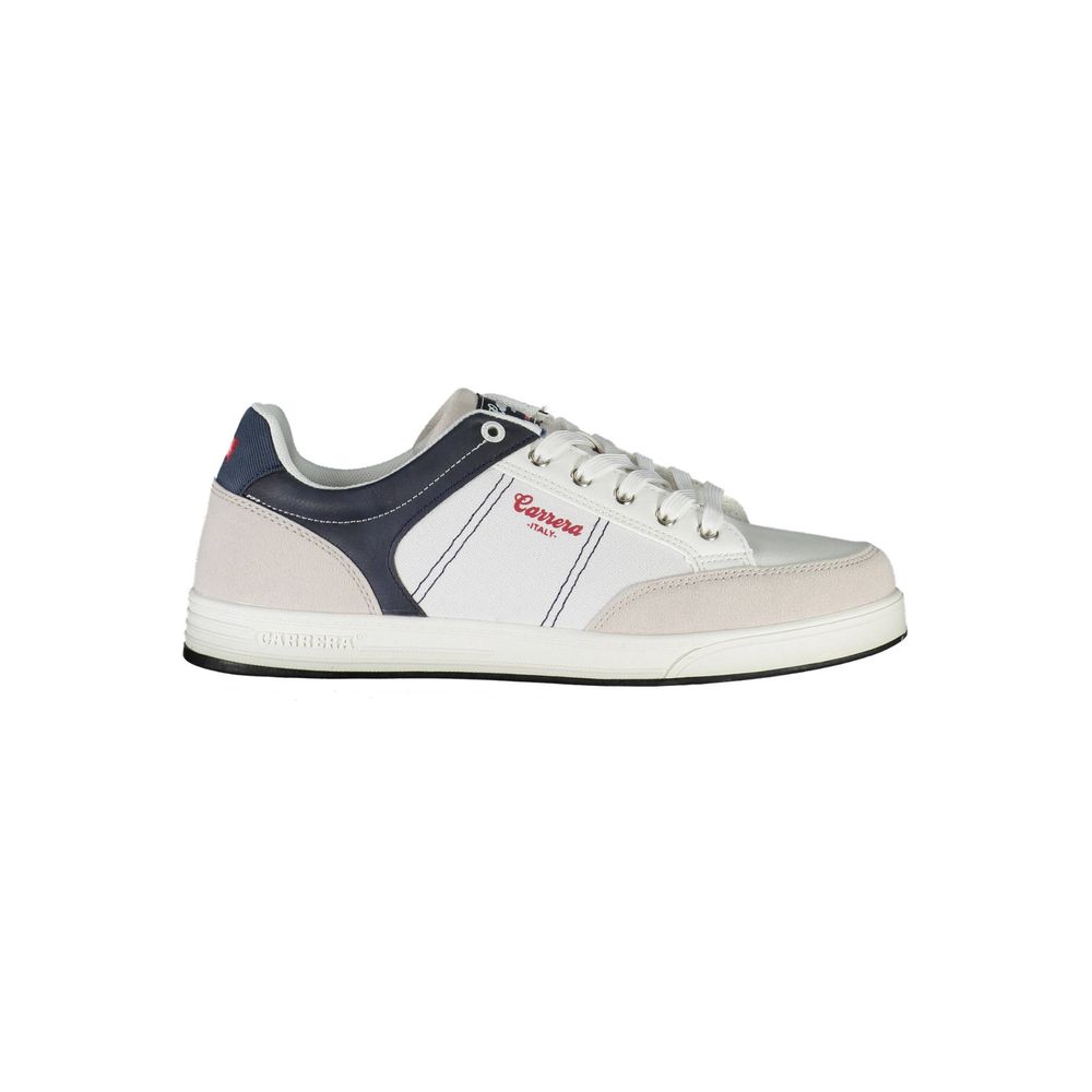 White Polyurethane Men Sneaker