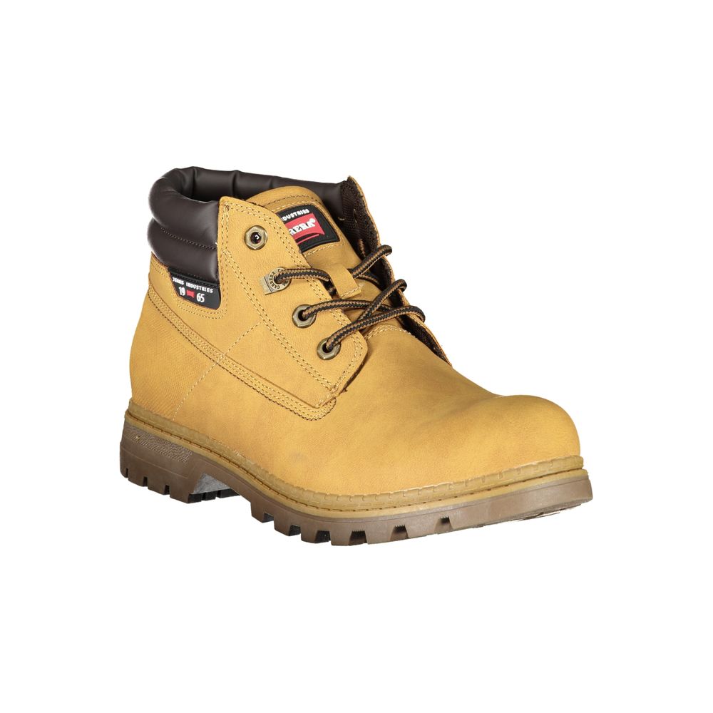 Yellow Polyester Men Boot