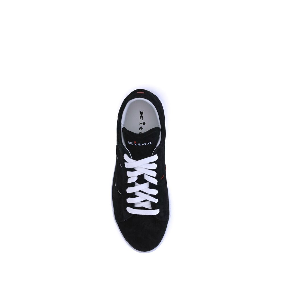 Black Rubber Low Top Sneakers