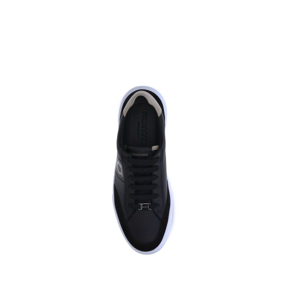 Black Calf Leather Bos Taurus Low Top Sneakers
