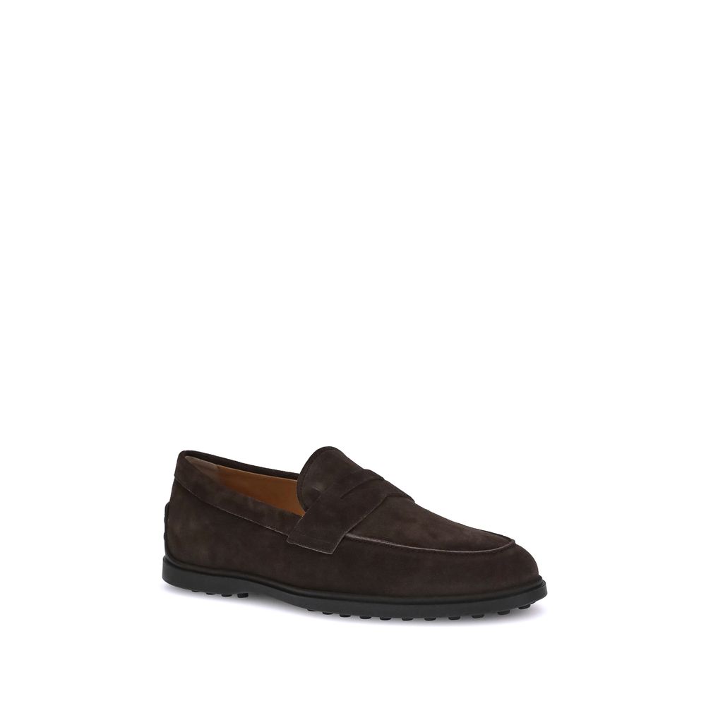 Brown Calf Leather Bos Taurus Slip-On Loafers