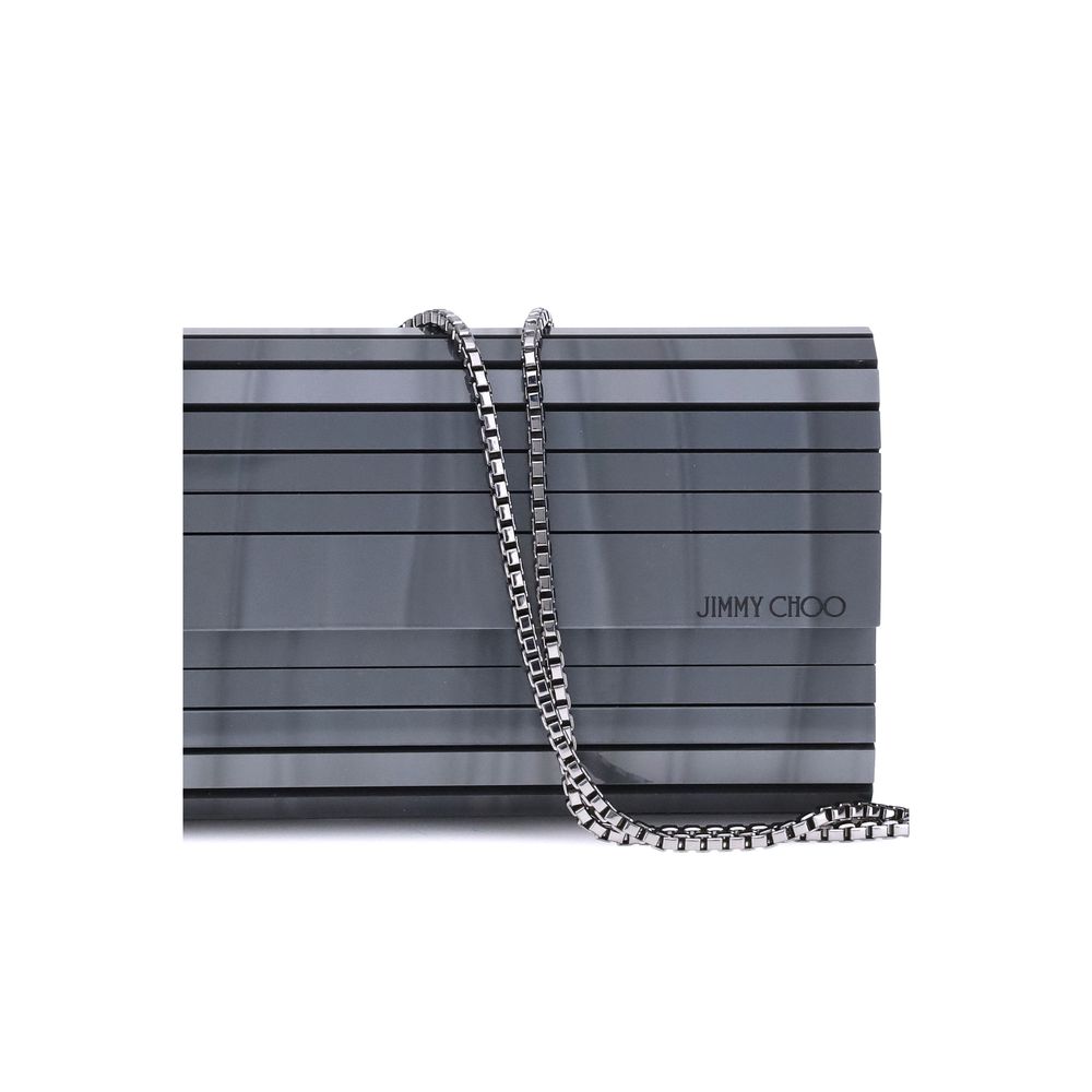 Gray Marabou Clutch Bag