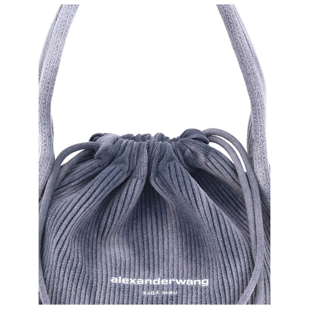 Light Blue Cotton Shoulder Bag