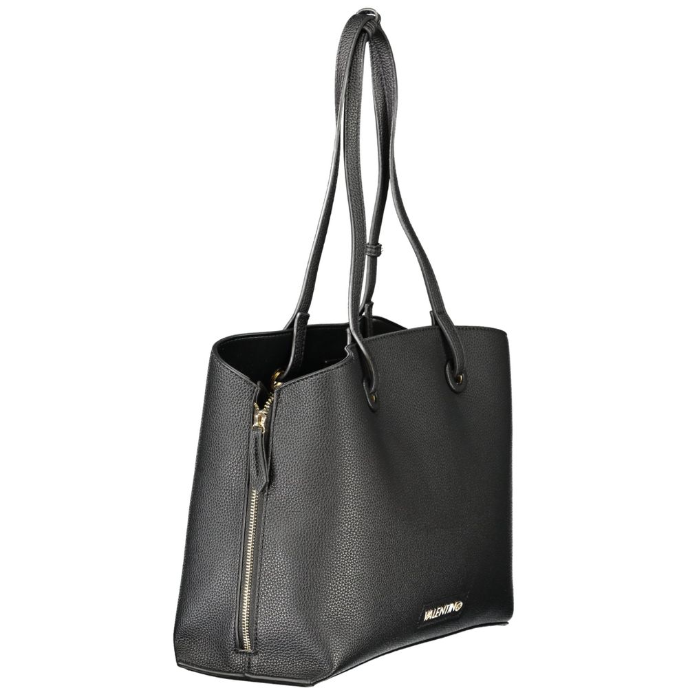 Black Polyethylene Women Handbag