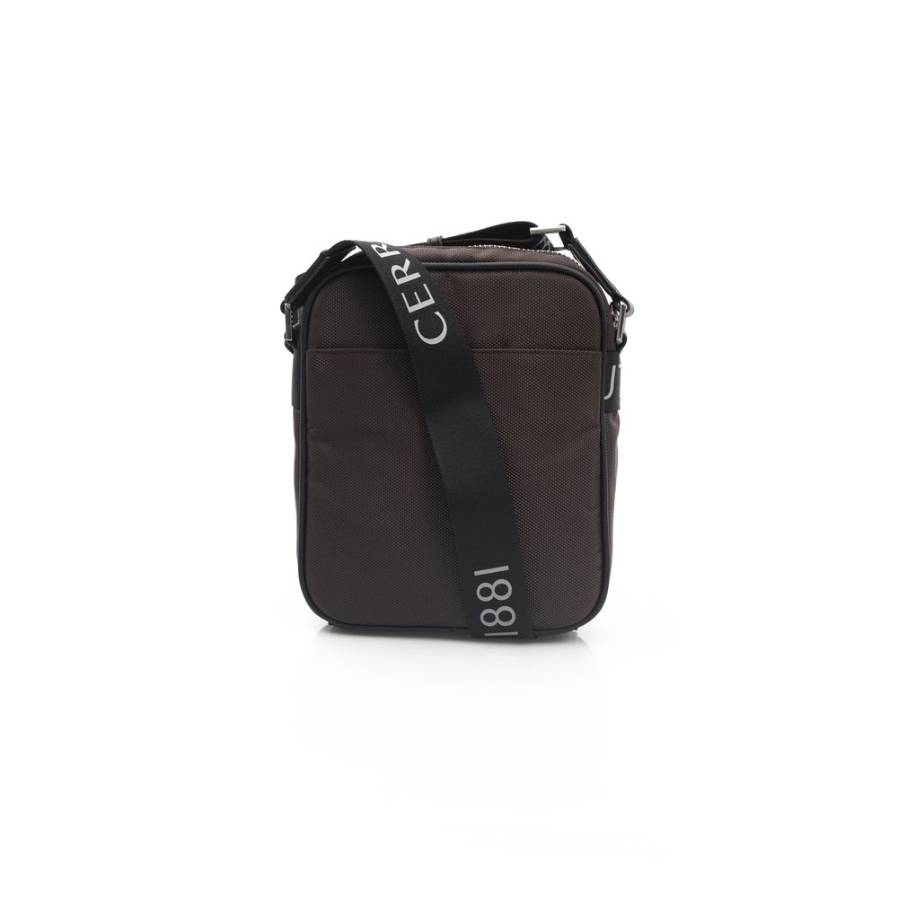 Hnědá kožená dámská crossbody kabelka