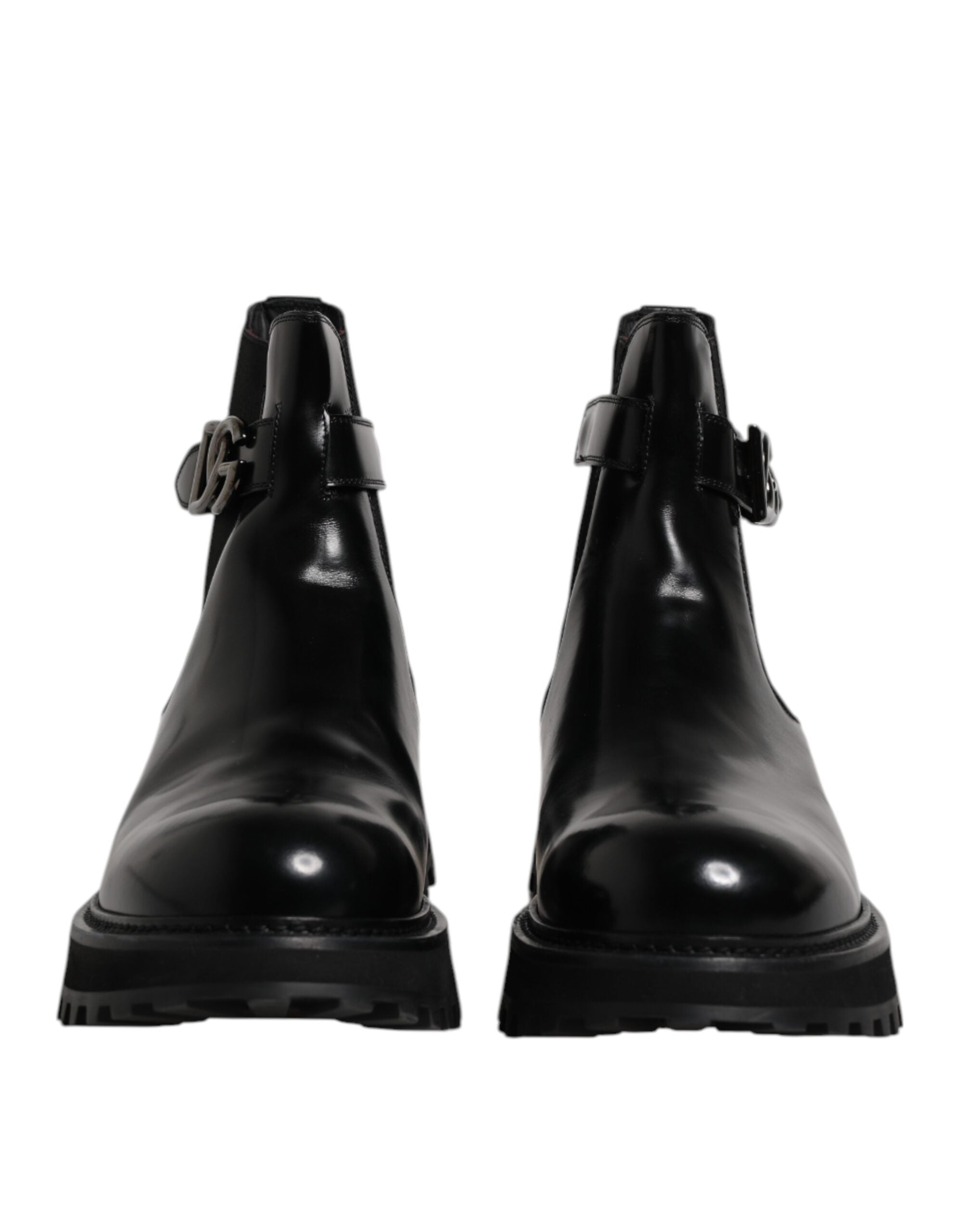 Black Belted DG Logo Men Chelsea Boots Shoes