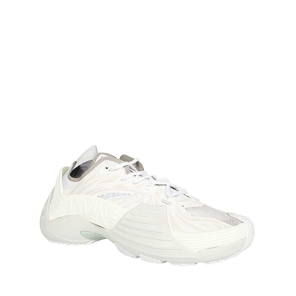 White Polyethylene Athletic Sneakers