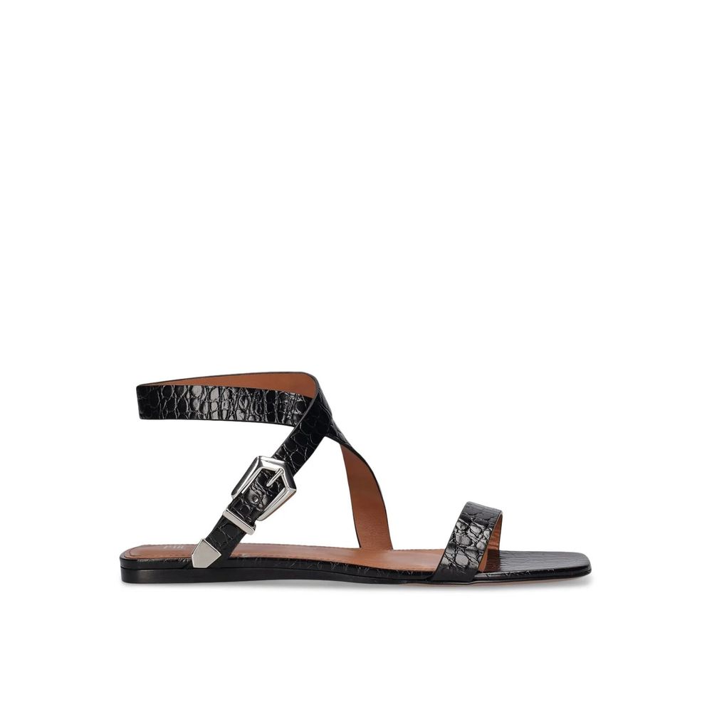 Black Calfskin Sandals
