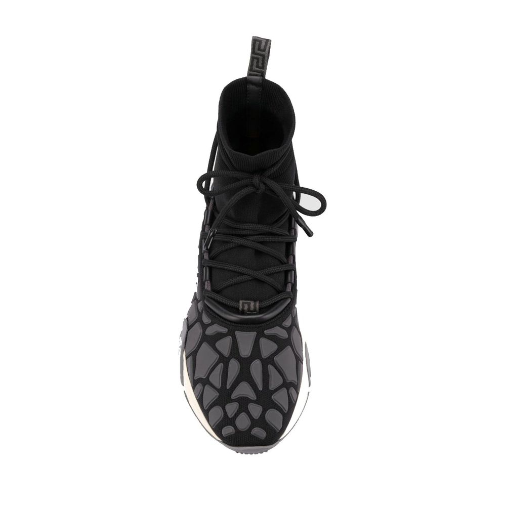 Black Fabric Athletic Sneakers