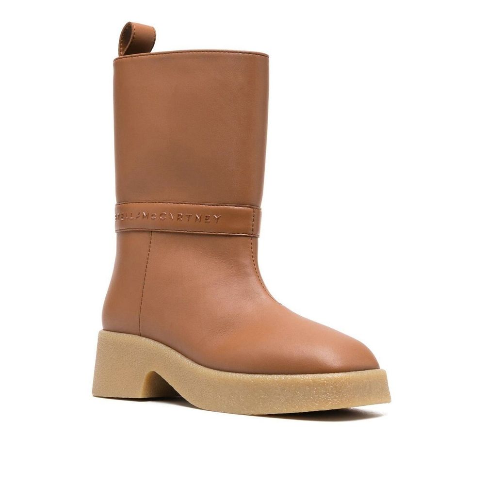 Brown Polyethylene Chelsea Boots