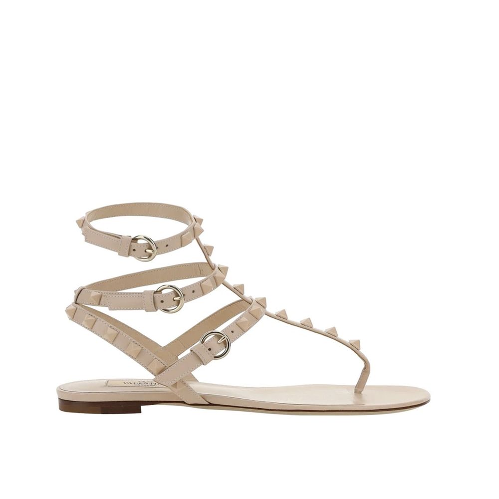 Multicolor Calfskin Flip-Flop Sandals