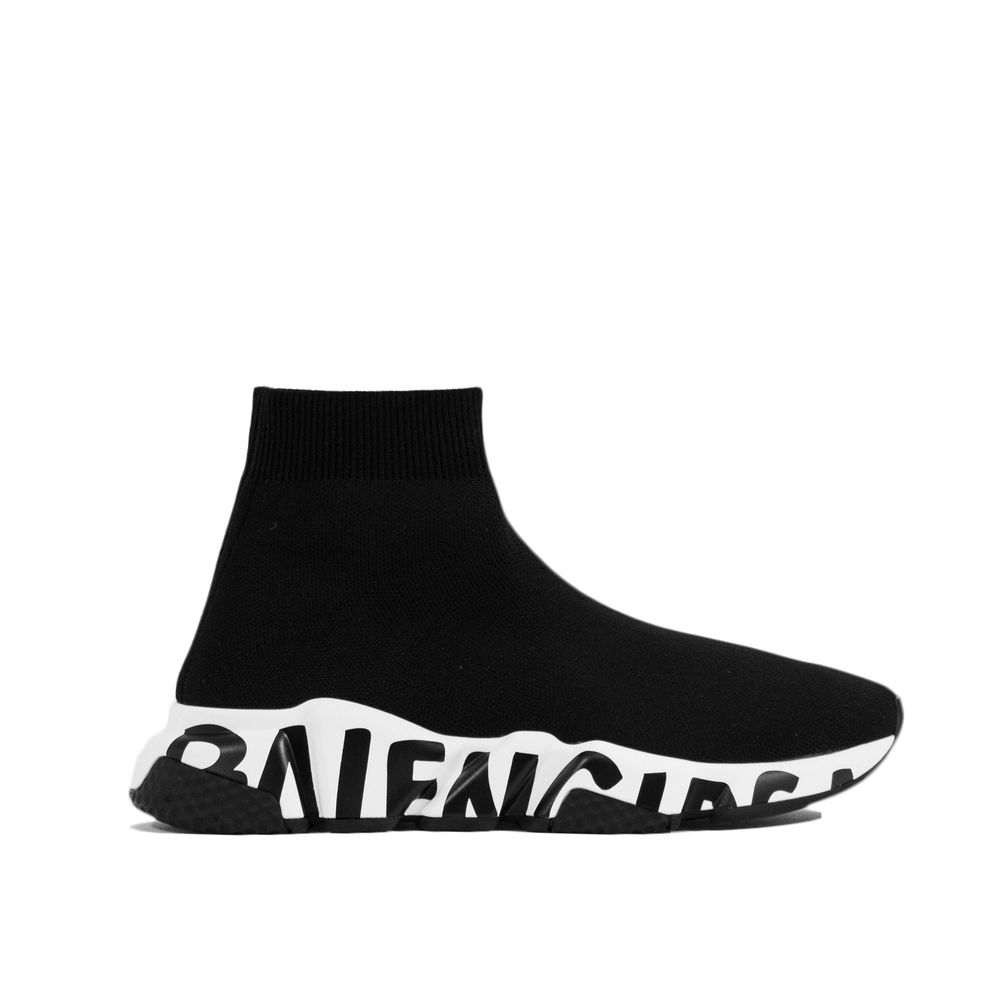 Black Fabric Athletic Sneakers