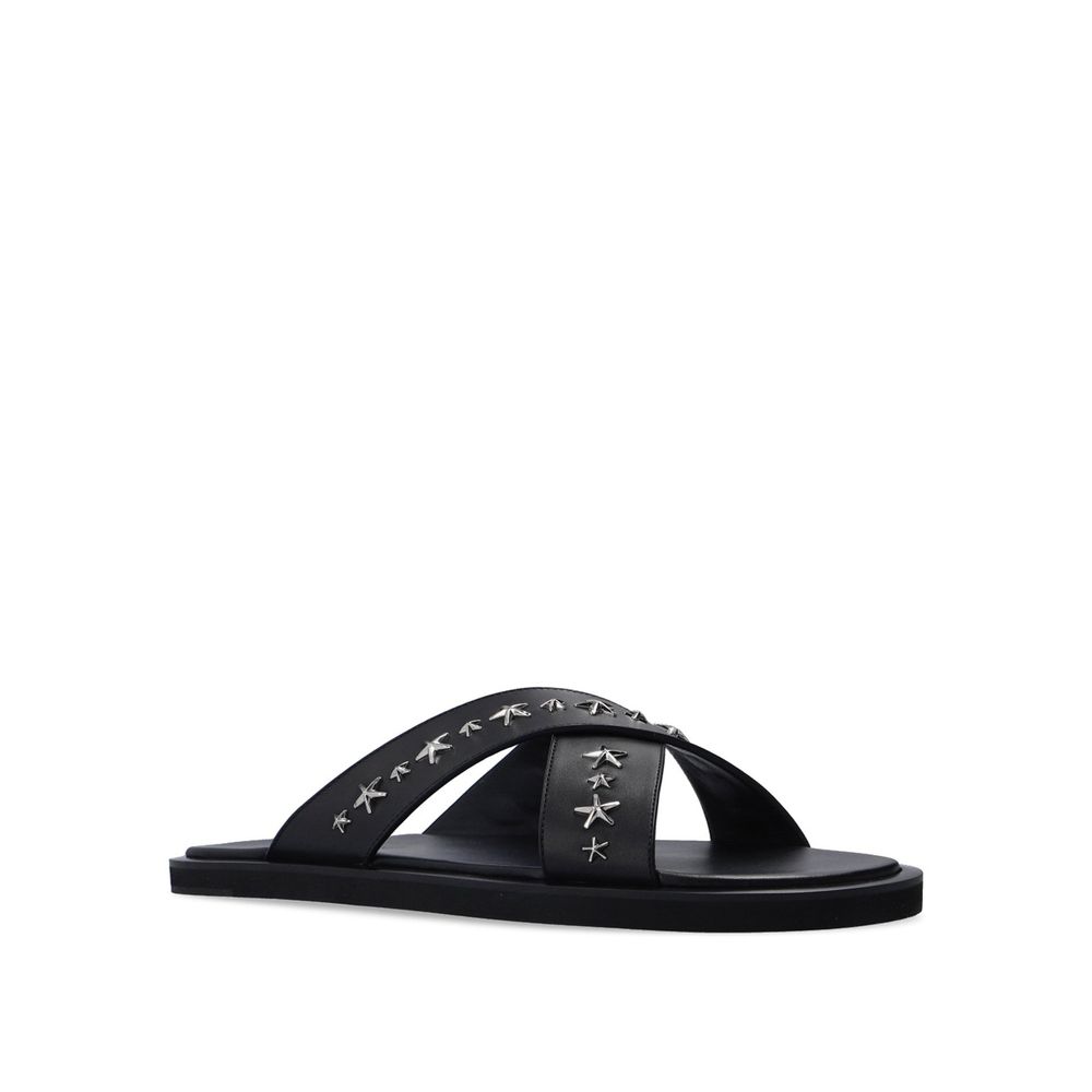 Black Calfskin Sandals