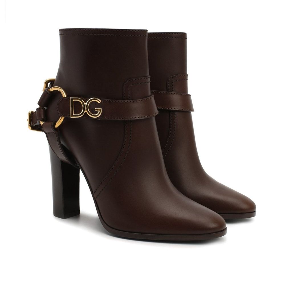 Brown Leather Ankle Boots