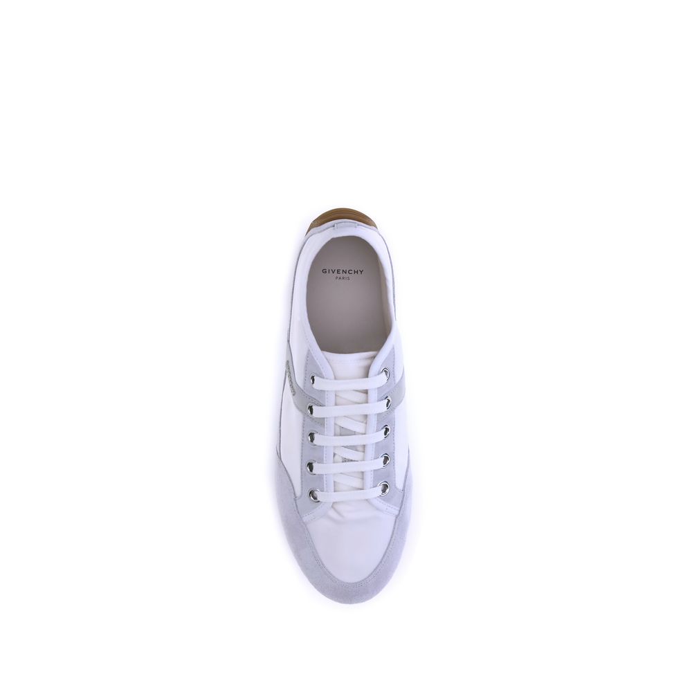 White Rubber Low Top Sneakers