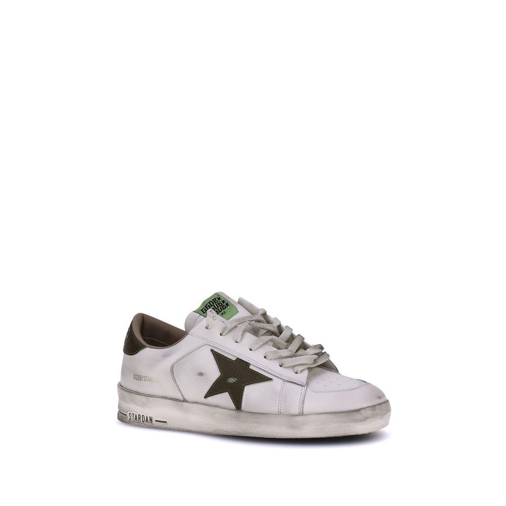 White Calf Leather Bos Taurus Low Top Sneakers