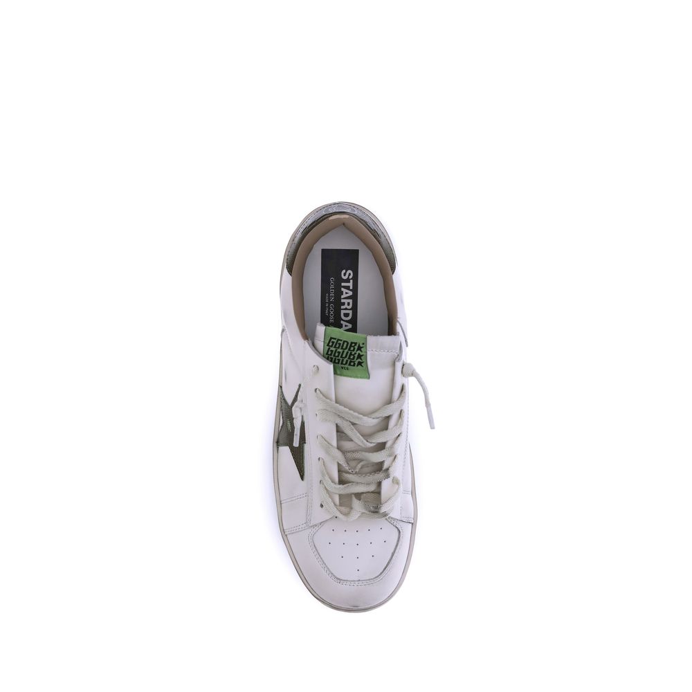 White Calf Leather Bos Taurus Low Top Sneakers